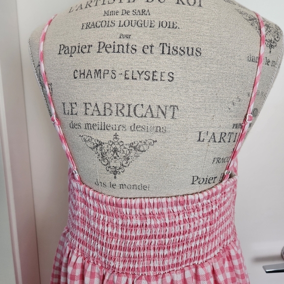 Pink Romantic Gingham Maxi Dress - Picture 9 of 16